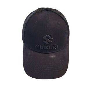 Suzuki Black‎ Mesh Trucker Hat Baseball Cap Men's Adjustable